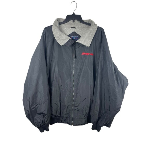 Snap-On Tools Black 5XL Port Authority Outdoor Nylon Jacket Gray Fleece Lined - Picture 1 of 10